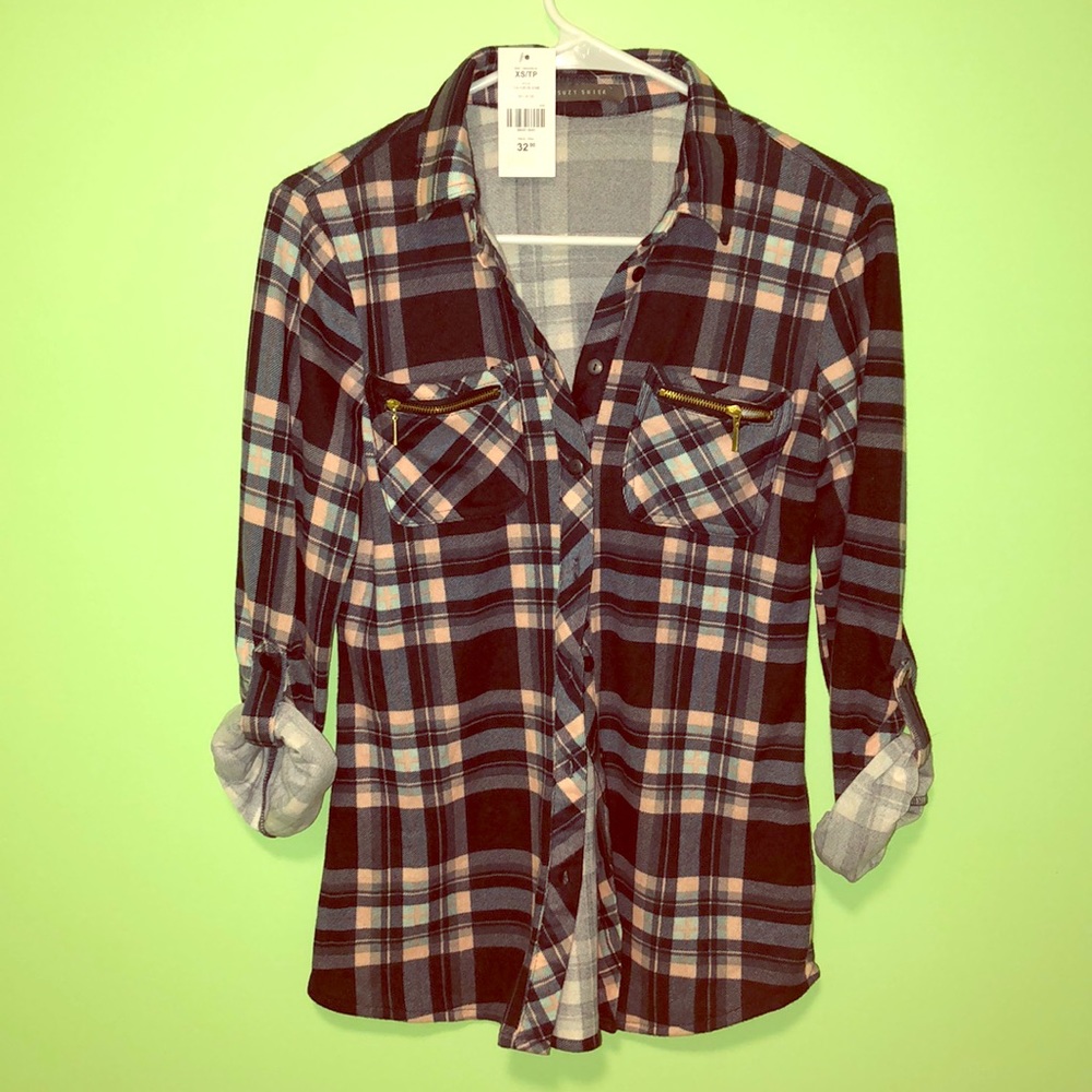 Plaid button up